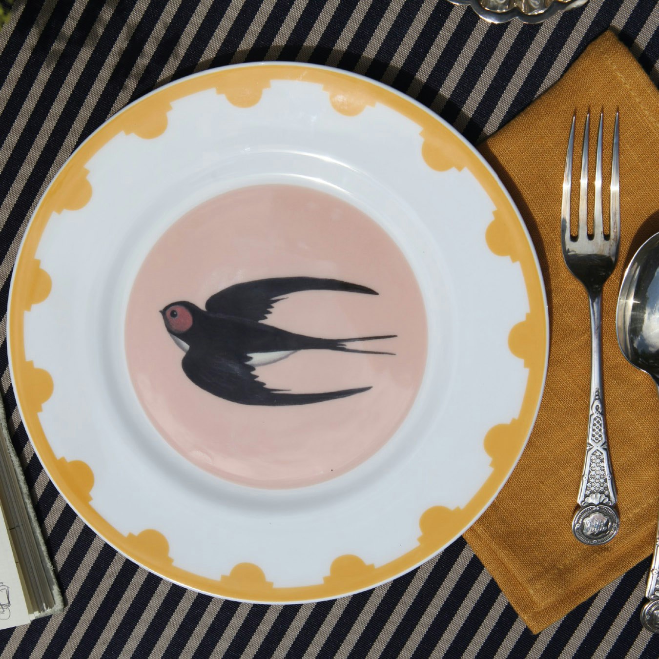Swooping Swallow Plates - Set of 4 by Dog & Dome