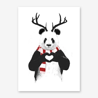 Xmas Panda Art Print