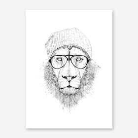 Cool Lion Art Print