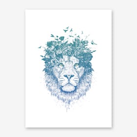 Floral Lion Art Print