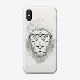 Cool lion (bw)  iPhone Case