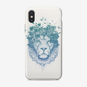 Floral lion I  iPhone Case