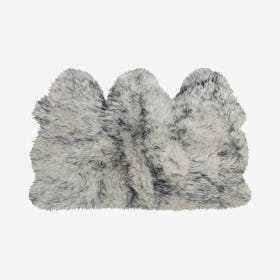 New Zealand Trio Sheepskin Rug - Gradient Grey