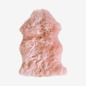 New Zealand Single Sheepskin Rug - Pink