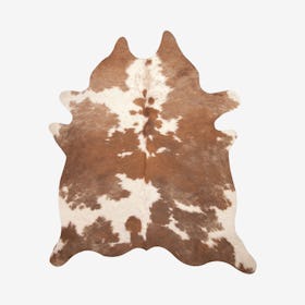 Kobe Cowhide Rug - Brown / White