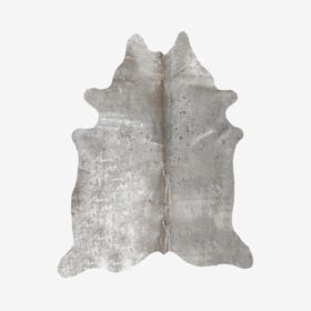 Scotland Cowhide Rug - Grey / Silver