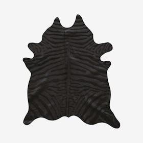 Togo Cowhide Rug - Zebra - Black