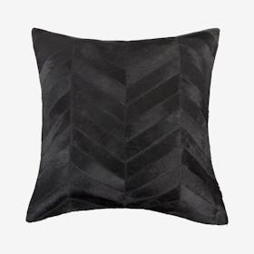 Torino Chevron Square Pillow - Black