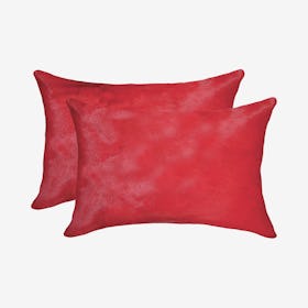 Torino Cowhide Pillows - Firecracker - Set of 2