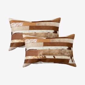 Torino Madrid Pillows - Brown / White - Set of 2