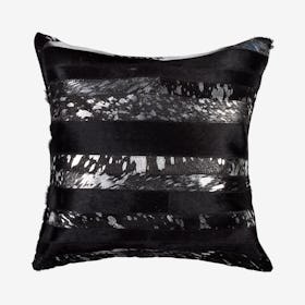 Torino Madrid Square Pillow - Black / Silver