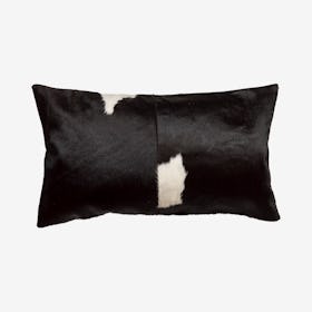 Torino Kobe Cowhide Pillow - Black / White