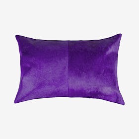 Torino Cowhide Pillow - Purple