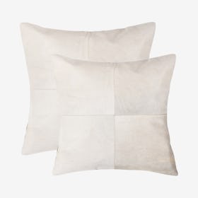 Torino Quattro Square Pillows - Off White - Set of 2