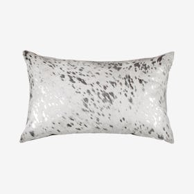 Torino Scotland Cowhide Pillow - Silver / Grey