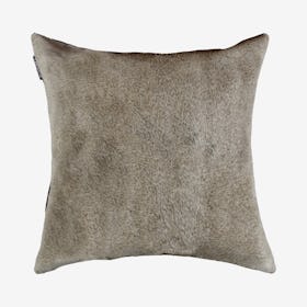 Torino Cowhide Square Pillow - Grey