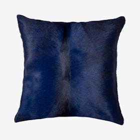 Torino Cowhide Square Pillow - Navy