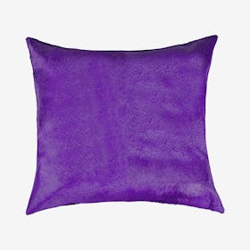 Torino Cowhide Square Pillow - Purple