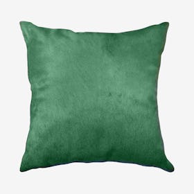 Torino Cowhide Square Pillow - Verde