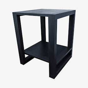 End Table - Black - Solid Oak