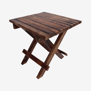 Square Portable Picnic Chair - Rustic Brown