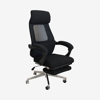 Position Lock Ergonomic Office Swivel Chair - Brown / Black