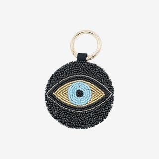 Evil Eye Beaded Key Ring - Black