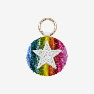 Star Beaded Key Ring - Colorful / Rainbow