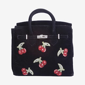 Tote Bag - Black - Cherries