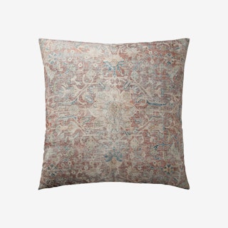 Square Floor Pillow - Red / Multicolored - Faded