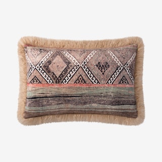 Rectangle Pillow Cover with Poly-Filled - Beige / Multicolored - Geometric
