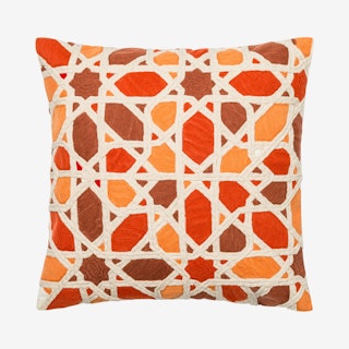 Square Pillow Cover - Orange / Red