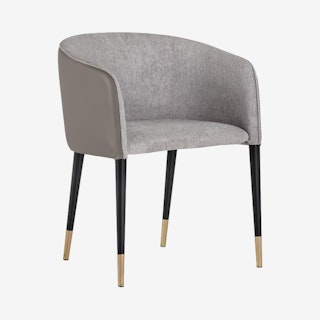 Asher Dining Armchair - Flint Gray / Napa Taupe