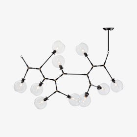 Atom 10-Light Pendant Light - Clear / Black