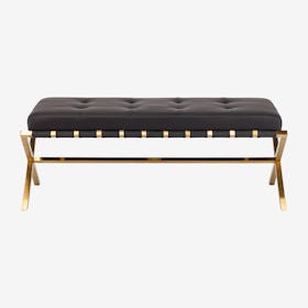 Auguste Occasional Bench - Black / Gold