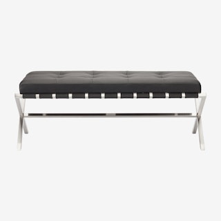 Auguste Occasional Bench - Black / Silver