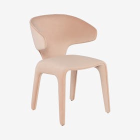 Bandi Dining Chair - Peach Velour