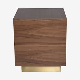 Ben Side Table - Walnut / Gold