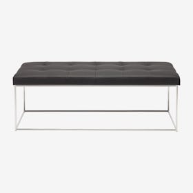 Caen Occasional Bench - Black / Silver