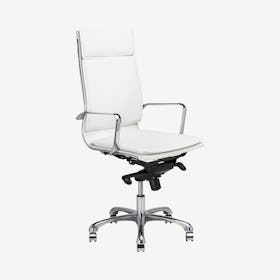 Carlo Office Chair - White / Silver