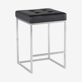 Chi Counter Stool - Black / Silver