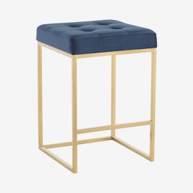 Chi Counter Stool - Peacock / Gold