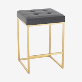 Chi Counter Stool - Tarnished Silver / Gold