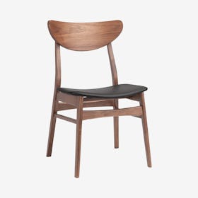 Colby Dining Chair - Black / Walnut