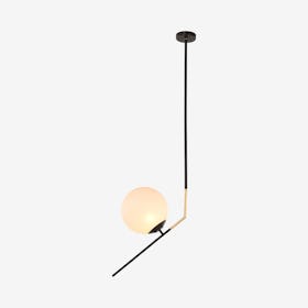 Declan 1-Light Pendant Light - White / Black