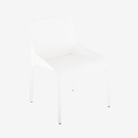 Delphine Leather Dining Chair - White