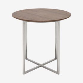 Dixon Side Table - Walnut / Silver