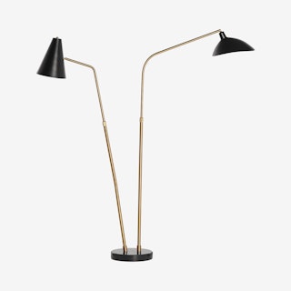 Dominique Floor Lamp - Black / Gold
