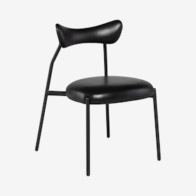 Dragonfly Leather Dining Chair - Black