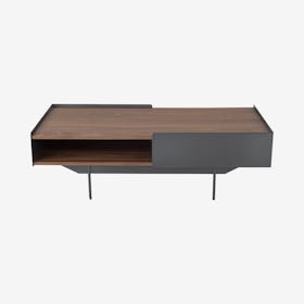 Egon Coffee Table - Walnut / Bronze